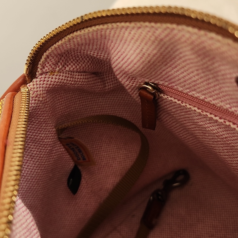 Dooney and Bourke All Weather Leather Dark Brown Barrel Satchel - Picture 9 of 9